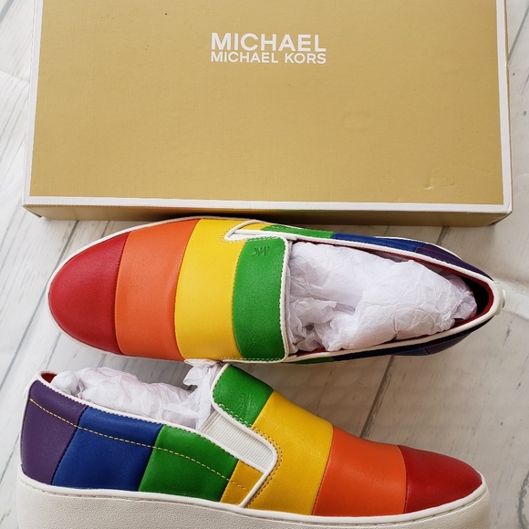 Michael Kors Shoes - Michael Kors Pride Rainbow Sz 11 Slip On Sneakers
